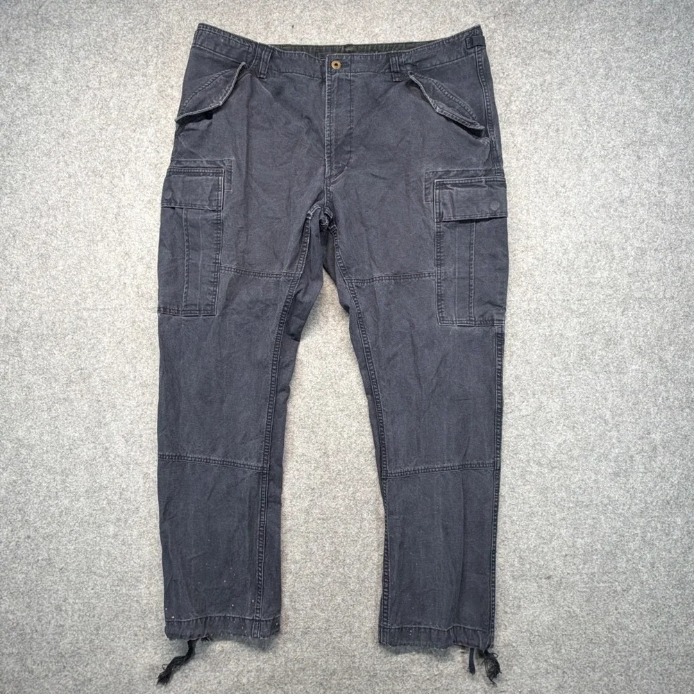 Polo Ralph Lauren Utility Cargo Pants Mens 38x32 Navy Slim Fit Military Surplus